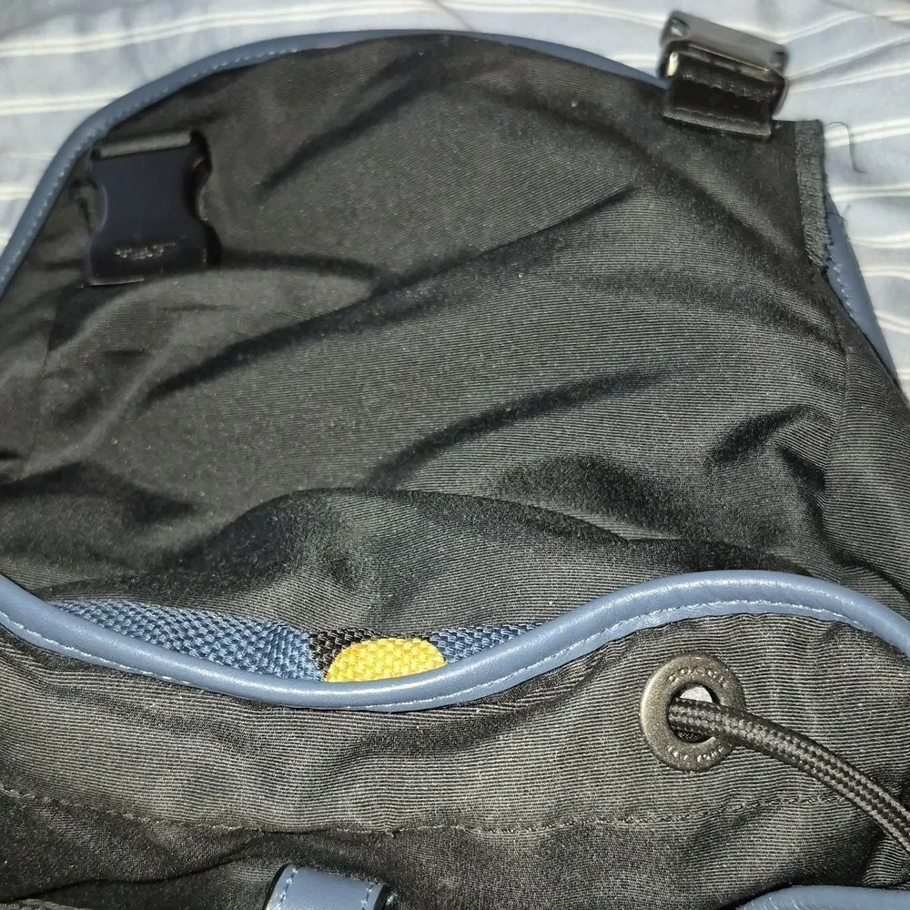 Coach Nylon Leather Trek Optical Dot Rucksack Backpack